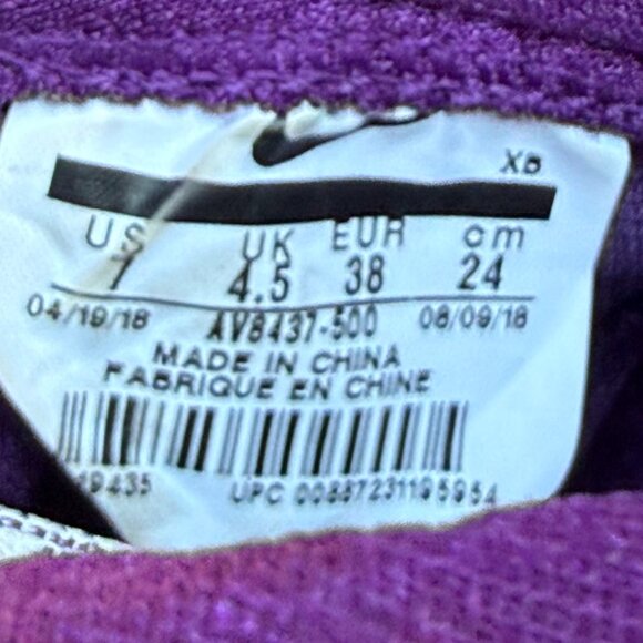 Nike Blazer Mid Night Purple Women's 7 Mid Top Basketball Sneakers Embroidered - Picture 12 of 14